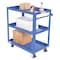 Vestil Steel Service Cart, 3 Shelves, 22 x 36, Steel, 1000 lb Load Capacity, 3 Shelves, 21.875" W SCS3-2236 - alternate 5